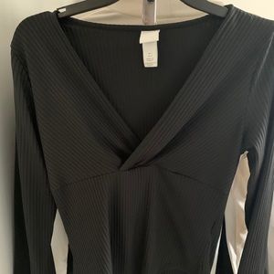 Black long sleeve bodysuit